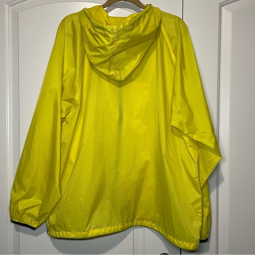 VTG 90s Helly Hansen Packable Yellow Rain Jacket Zip Up Hooded Windbreaker XL - Picture 4 of 8